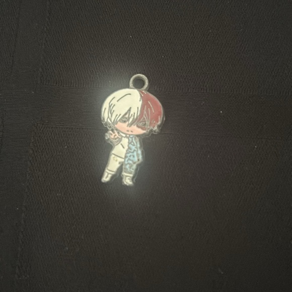 My Hero Academia Shoto Todoroki Metal Enamel Charm Half Cold Hot Quirk Jewelry - Picture 6 of 6